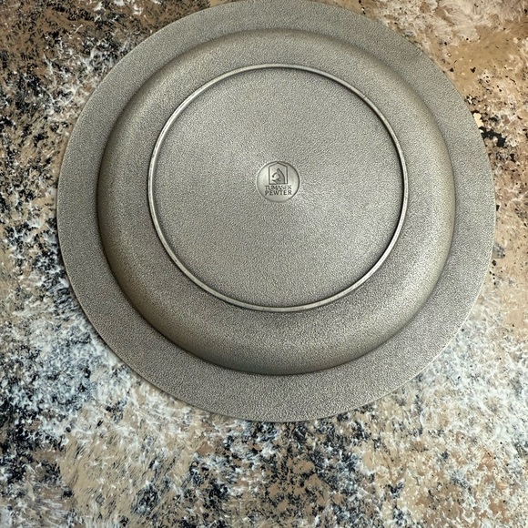 Chinese Fu Symbol Plate Pewter Dish 6" Fish Gift LUCK Tumasek Pewter Plate - Picture 3 of 3